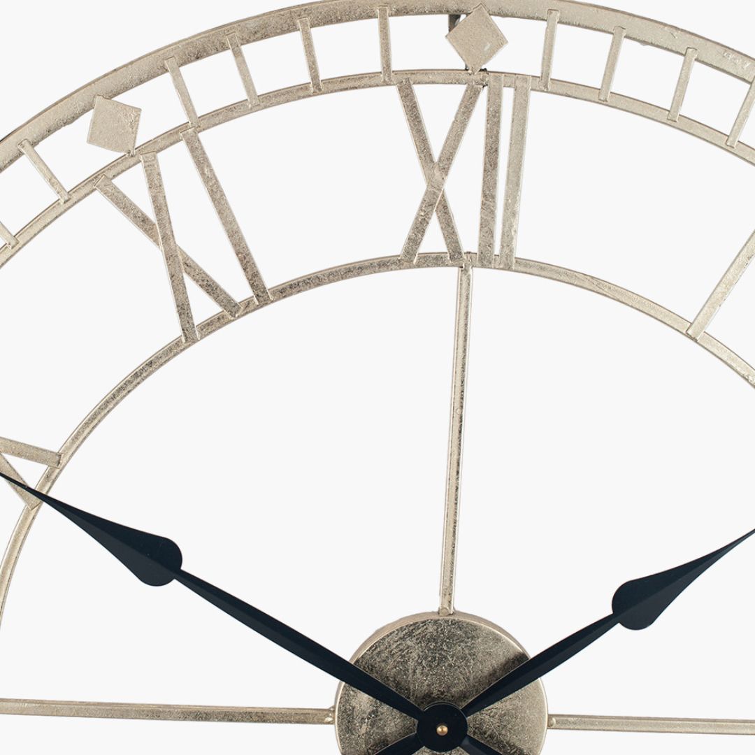Round Wall Clock Antique Gold