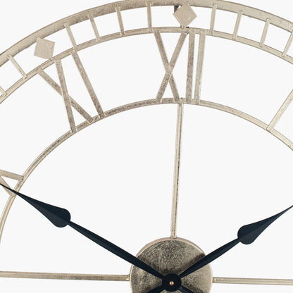 Round Wall Clock Antique Gold