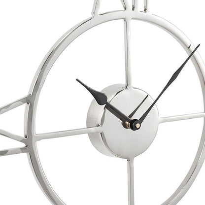 Double Framed Silver Wall Clock