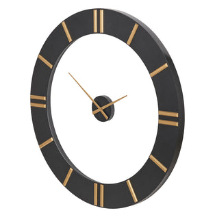 Open Black and Gold Wall Clock