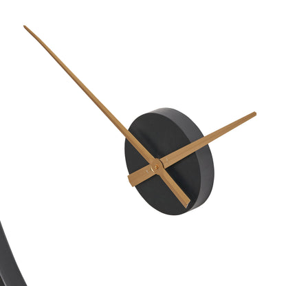 Open Black and Gold Wall Clock