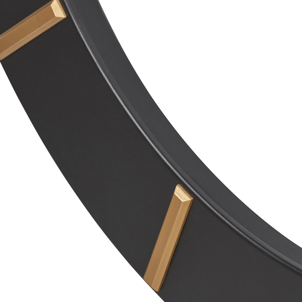 Open Black and Gold Wall Clock