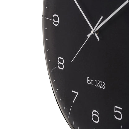 Black and Silver Dome Glass Wall Clock
