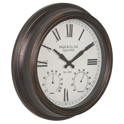 Antique Effect Bronze Wall Clock