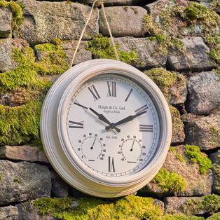 Antique Effect Gold Brushed Cream Wall Clock