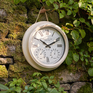 Antique Effect Gold Brushed Cream Wall Clock