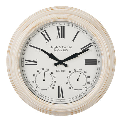 Antique Effect Gold Brushed Cream Wall Clock