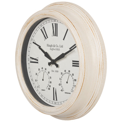 Antique Effect Gold Brushed Cream Wall Clock