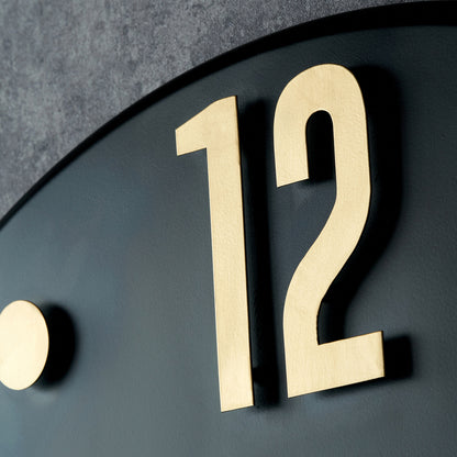 Black and Gold Metal Retro Wall Clock