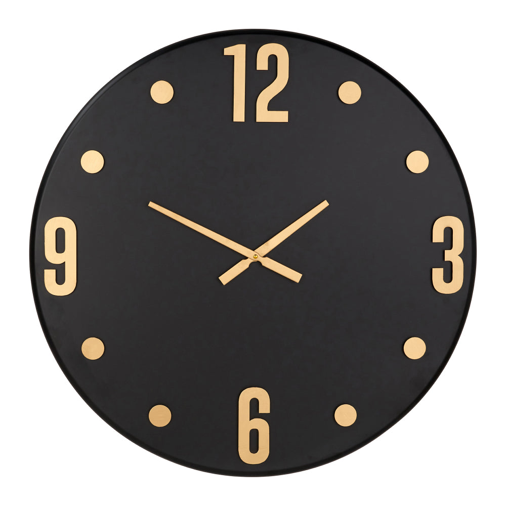 Black and Gold Metal Retro Wall Clock