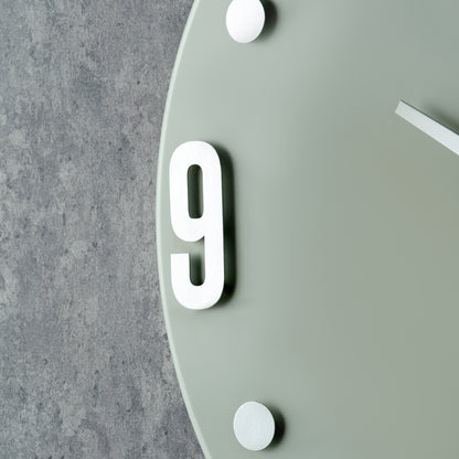 Grey and Silver Metal Retro Wall Clock