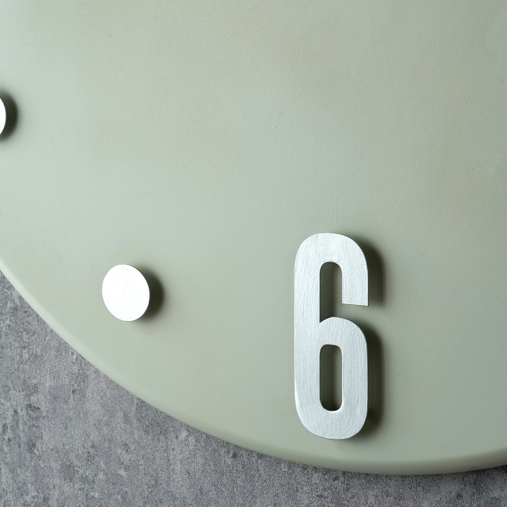 Grey and Silver Metal Retro Wall Clock