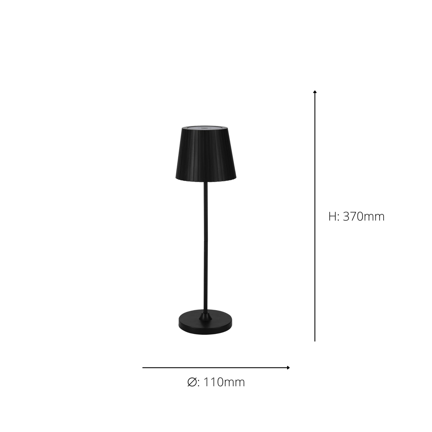 Cabozo Black LED Table Lamp