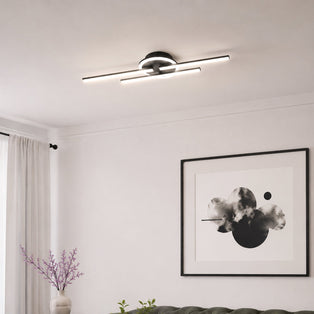 Vascella Black LED Semi-Flush Ceiling Light Small