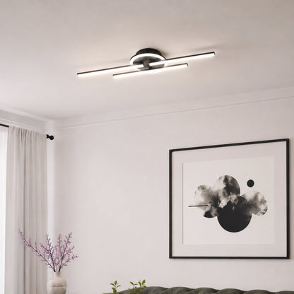 Vascella Black LED Semi-Flush Ceiling Light Small