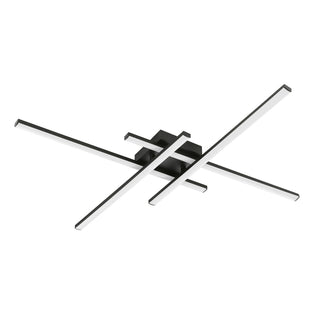 Vascella Black LED Semi-Flush Ceiling Light Large