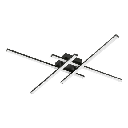 Vascella Black LED Semi-Flush Ceiling Light Large