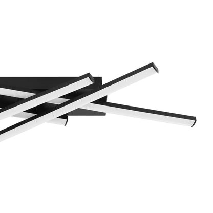 Vascella Black LED Semi-Flush Ceiling Light Medium