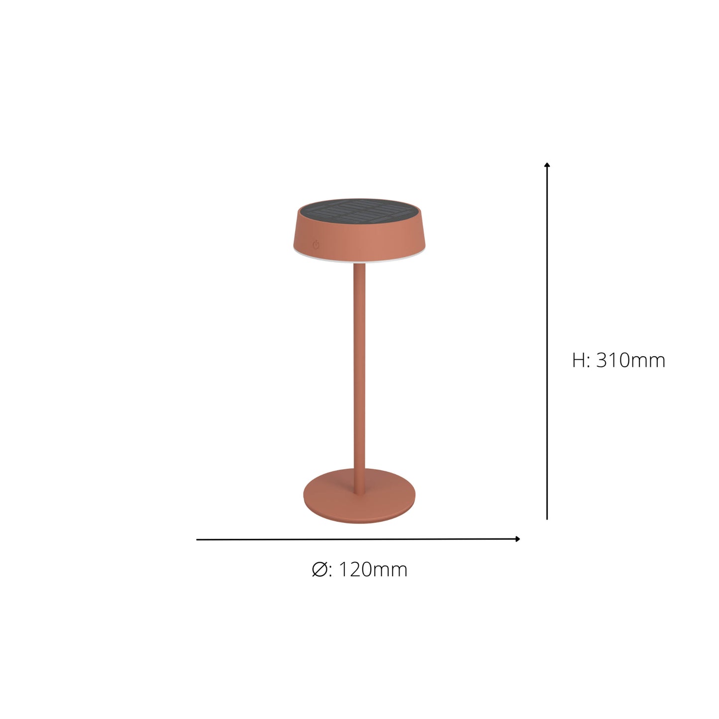Simeri Orange LED Rechargeable Table Lamp