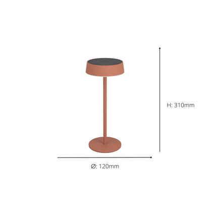 Simeri Orange LED Rechargeable Table Lamp