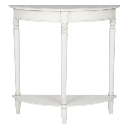 Heritage Elizabeth White Half Moon Console Table