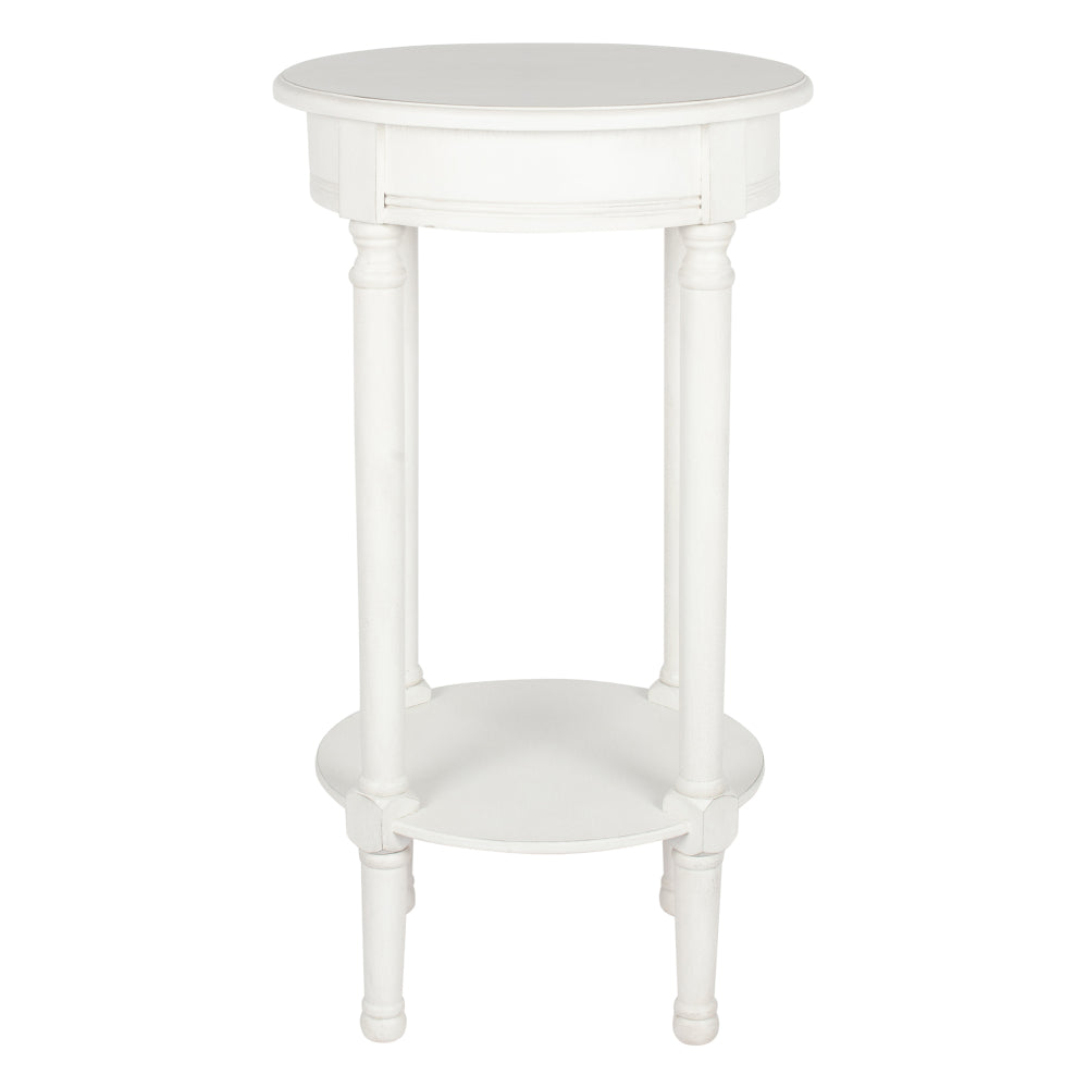 Heritage Elizabeth White Round End Table
