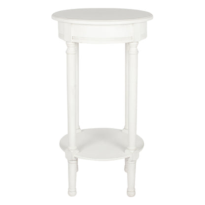 Heritage Elizabeth White Round End Table