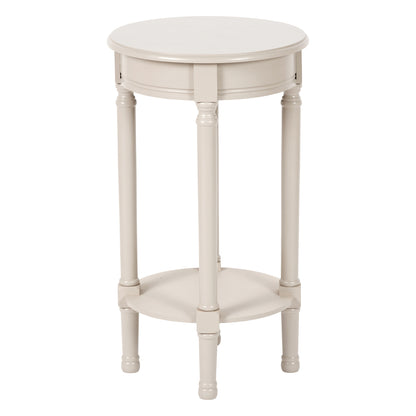 Heritage Putty Wood Side Table