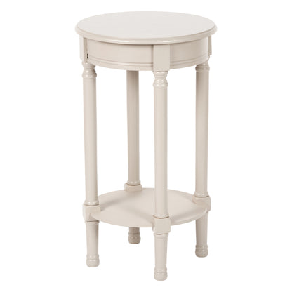 Heritage Putty Wood Side Table