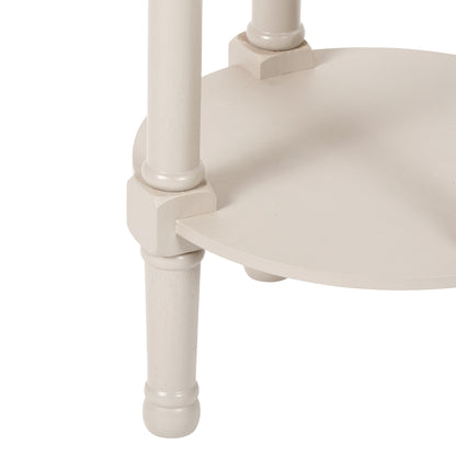 Heritage Putty Wood Side Table