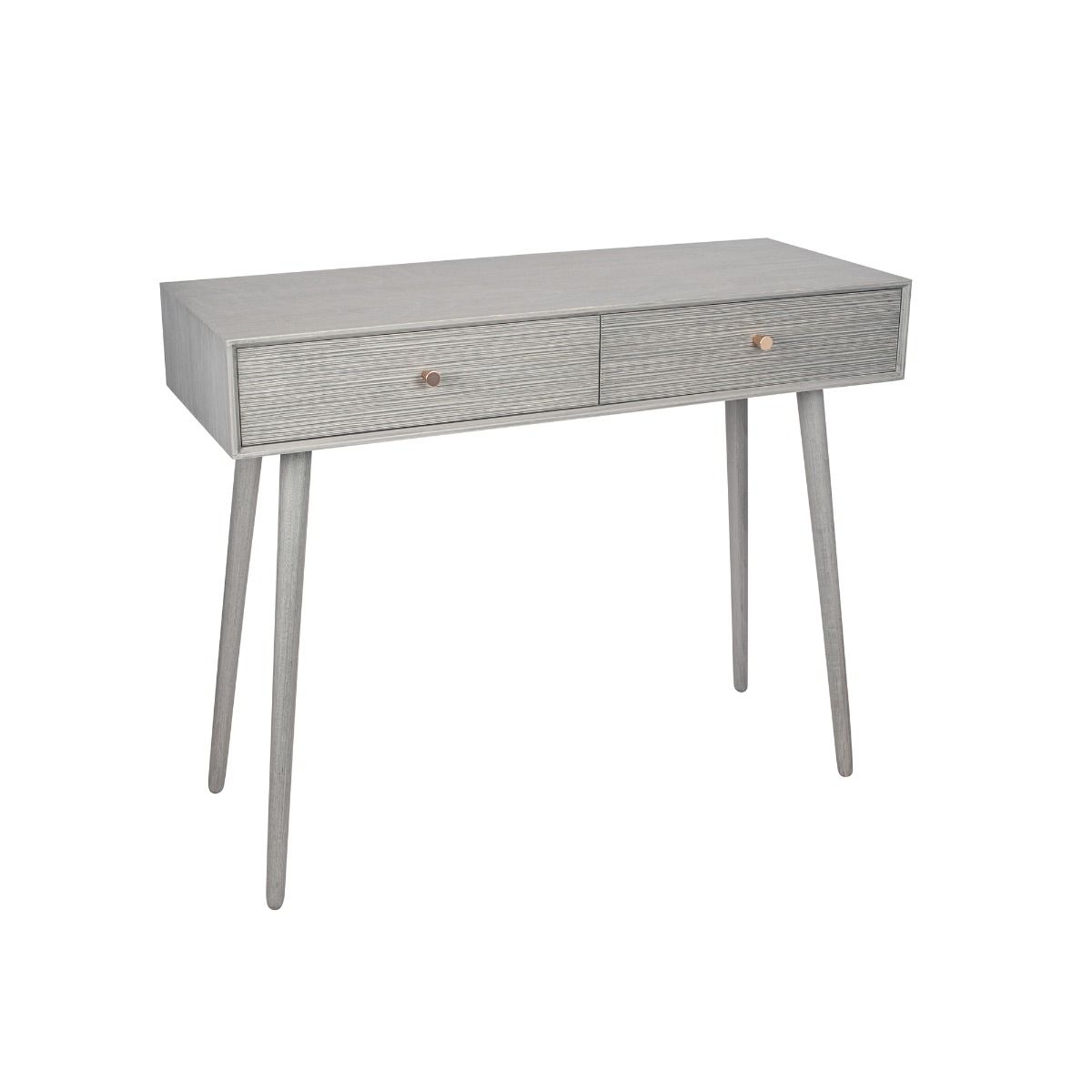 Chaya 2 Drawer Dark Grey Pine Wood Console Table