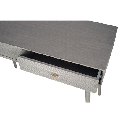 Chaya 2 Drawer Dark Grey Pine Wood Console Table