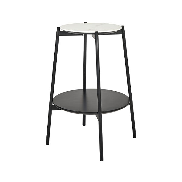 Marchello White & Black Side Table