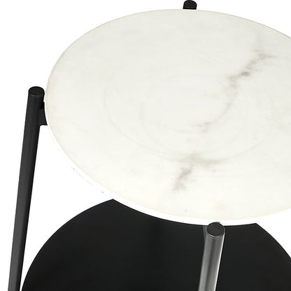 Marchello White & Black Side Table