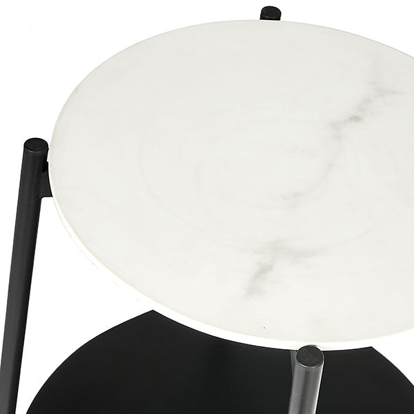 Marchello White & Black Side Table