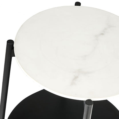 Marchello White & Black Side Table