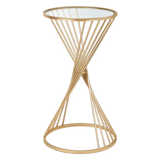 Liberty Large Glass and Gold Side Table