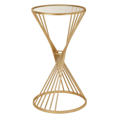 Liberty Large Glass and Gold Side Table
