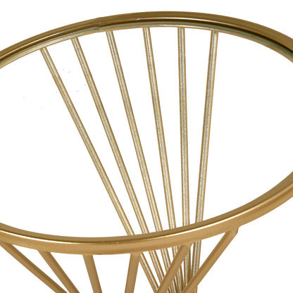 Liberty Large Glass and Gold Side Table