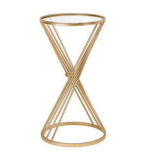 Liberty Small Glass and Gold Side Table