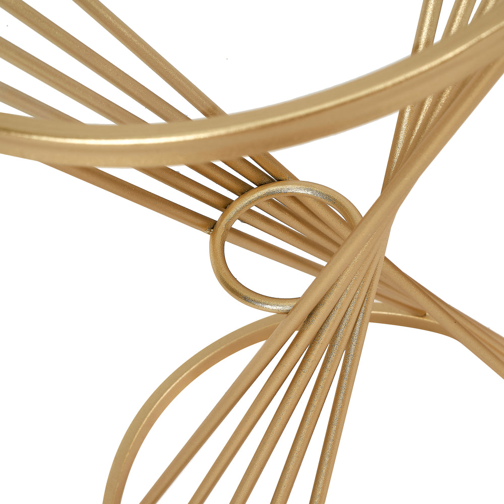 Liberty Small Glass and Gold Side Table