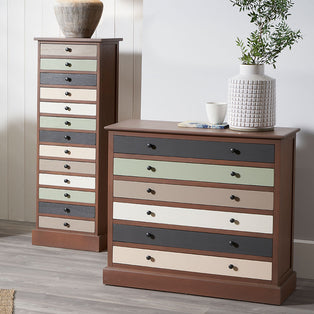Loft Pine 13 Drawer Unit