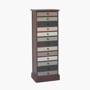 Loft Pine 13 Drawer Unit
