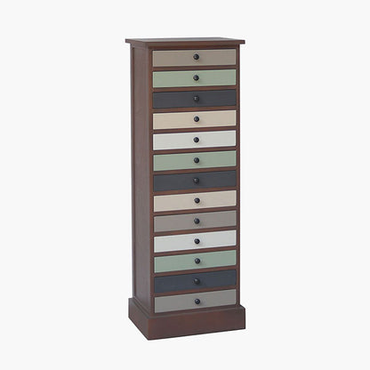 Loft Pine 13 Drawer Unit