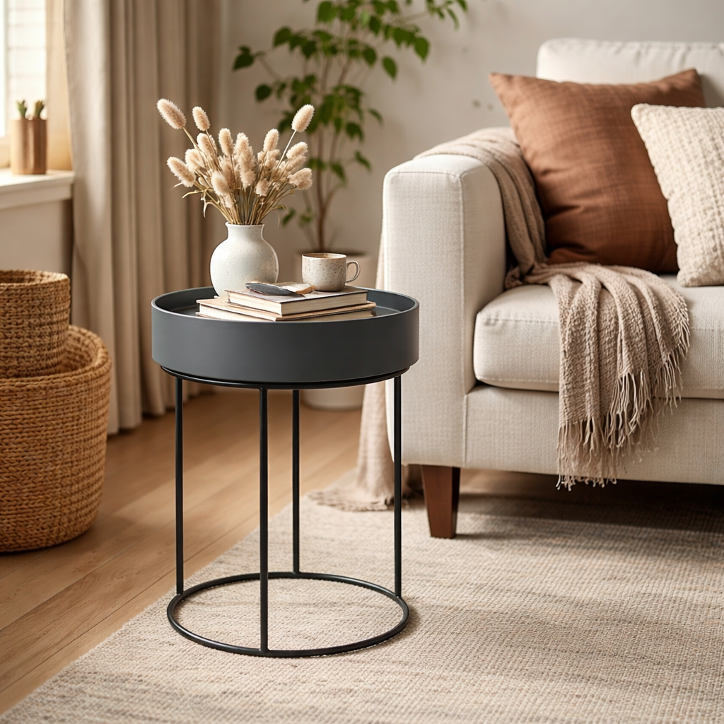 Hugo Grey End Storage Table – Pagazzi