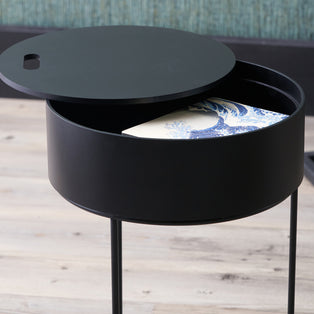 Hugo Black End Storage Table