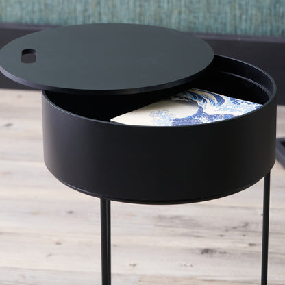 Hugo Black End Storage Table