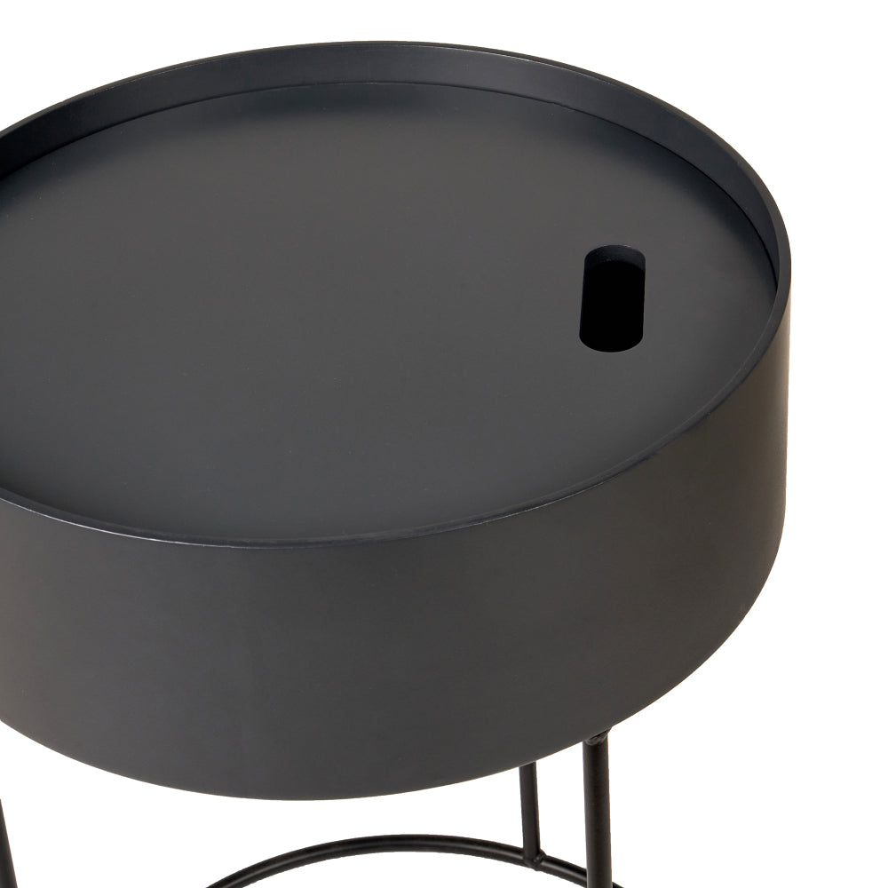 Hugo Grey End Storage Table
