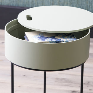 Hugo Sage Green End Storage Table