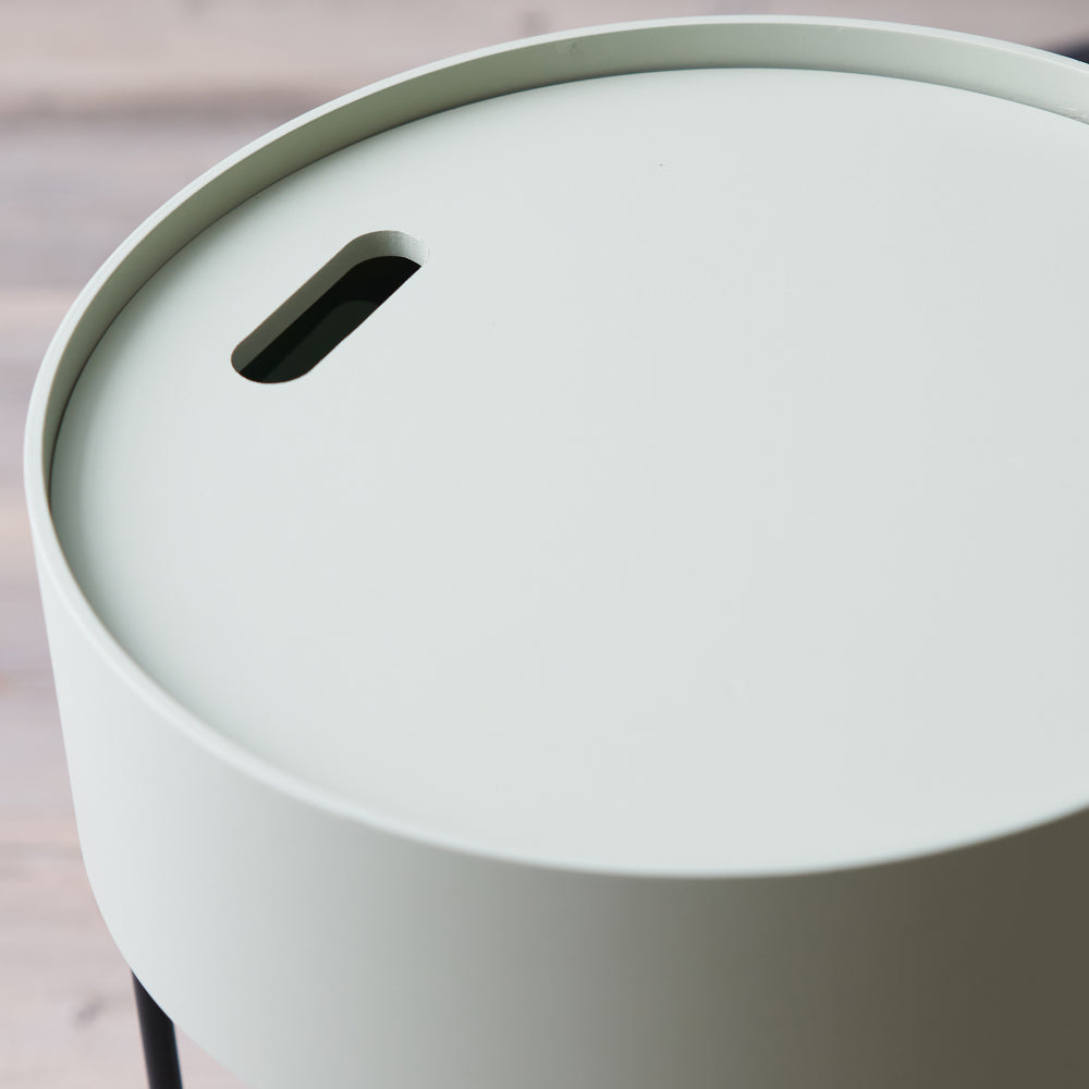 Hugo Sage Green End Storage Table